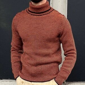 The Endurance black/orange stripe sweater